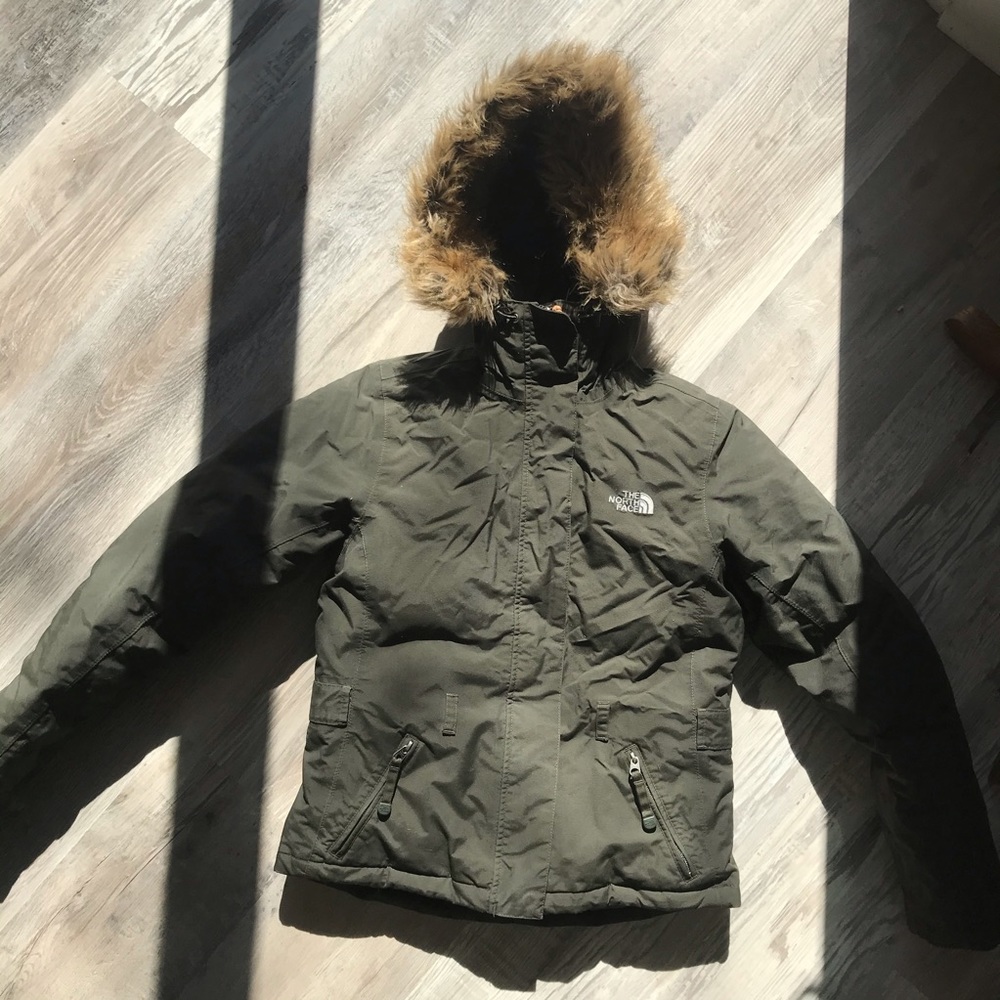 The North Face Forest Green Fur Coat